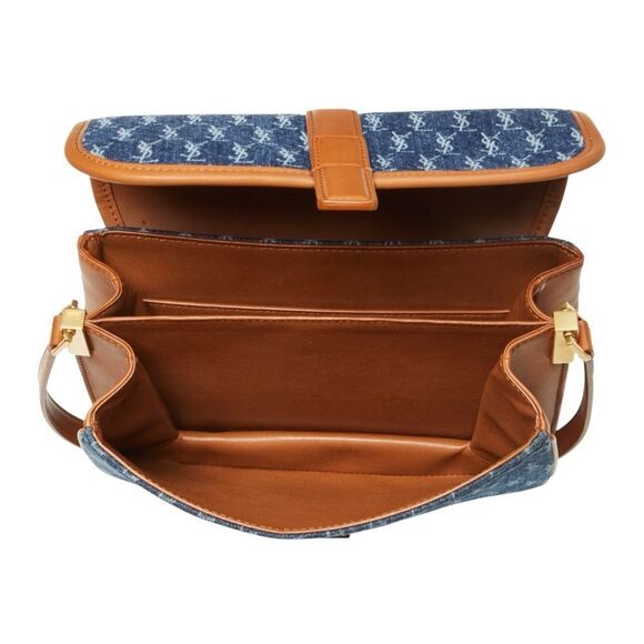 NWT YSL Monogram Denim Crossbody/Shoulder Bag - Picture 6 of 10